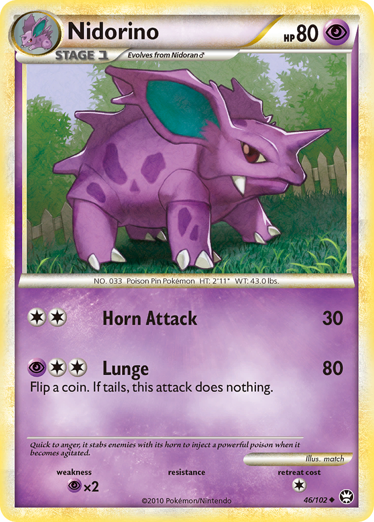 Nidorino (46/102) [HeartGold & SoulSilver: Triumphant] | Exor Games Truro