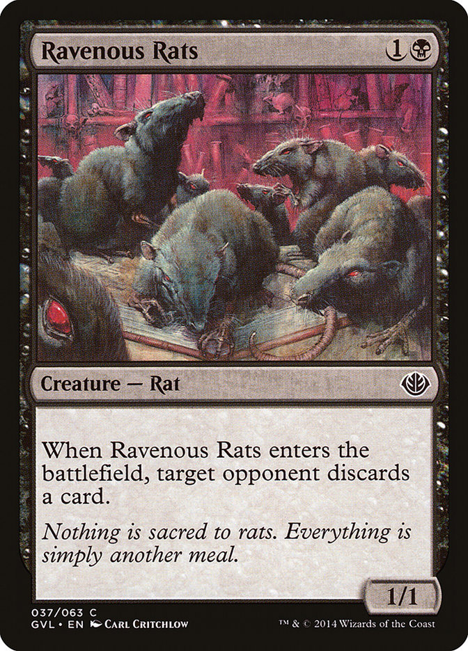 Ravenous Rats (Garruk vs. Liliana) [Duel Decks Anthology] | Exor Games Truro