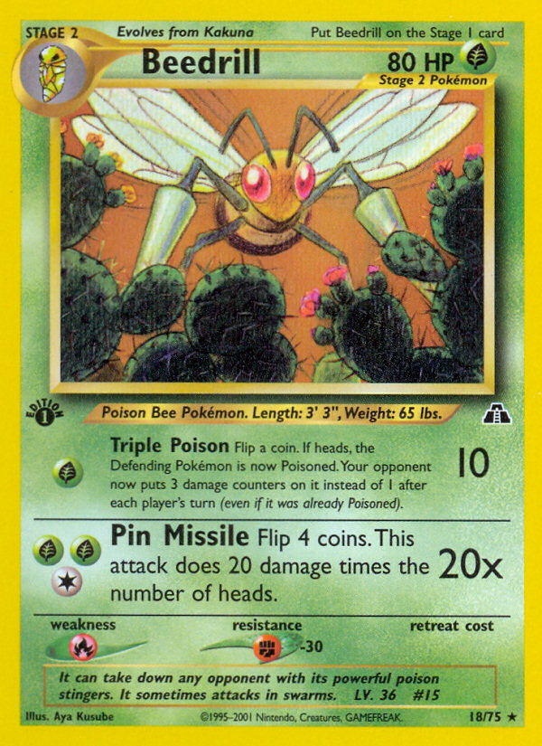 Beedrill (18/75) [Neo Discovery 1st Edition] | Exor Games Truro