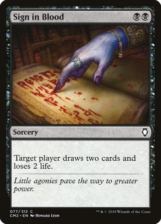 Sign in Blood [Commander Anthology Volume II] | Exor Games Truro