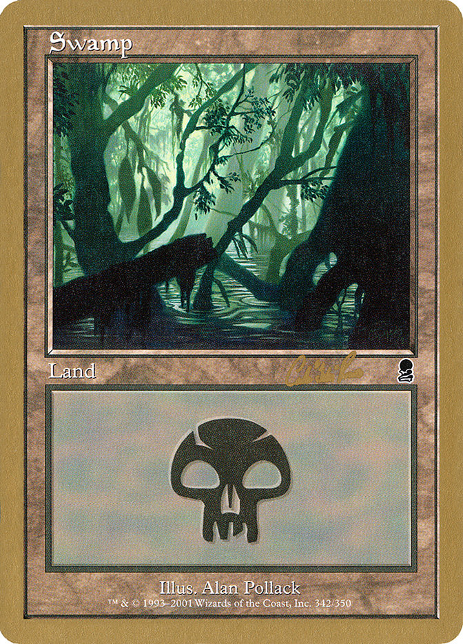 Swamp (cr342) (Carlos Romao) [World Championship Decks 2002] | Exor Games Truro