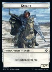 Zombie Knight // Knight Double-sided Token [Dominaria United Commander Tokens] | Exor Games Truro