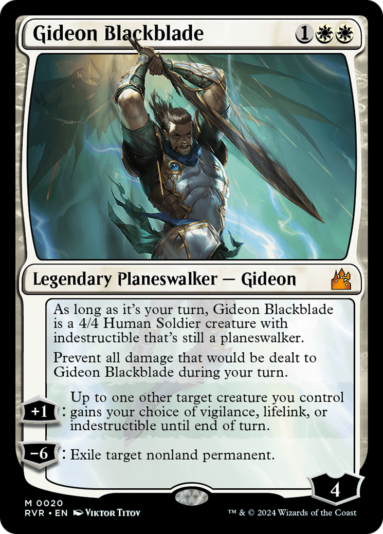 Gideon Blackblade [Ravnica Remastered] | Exor Games Truro