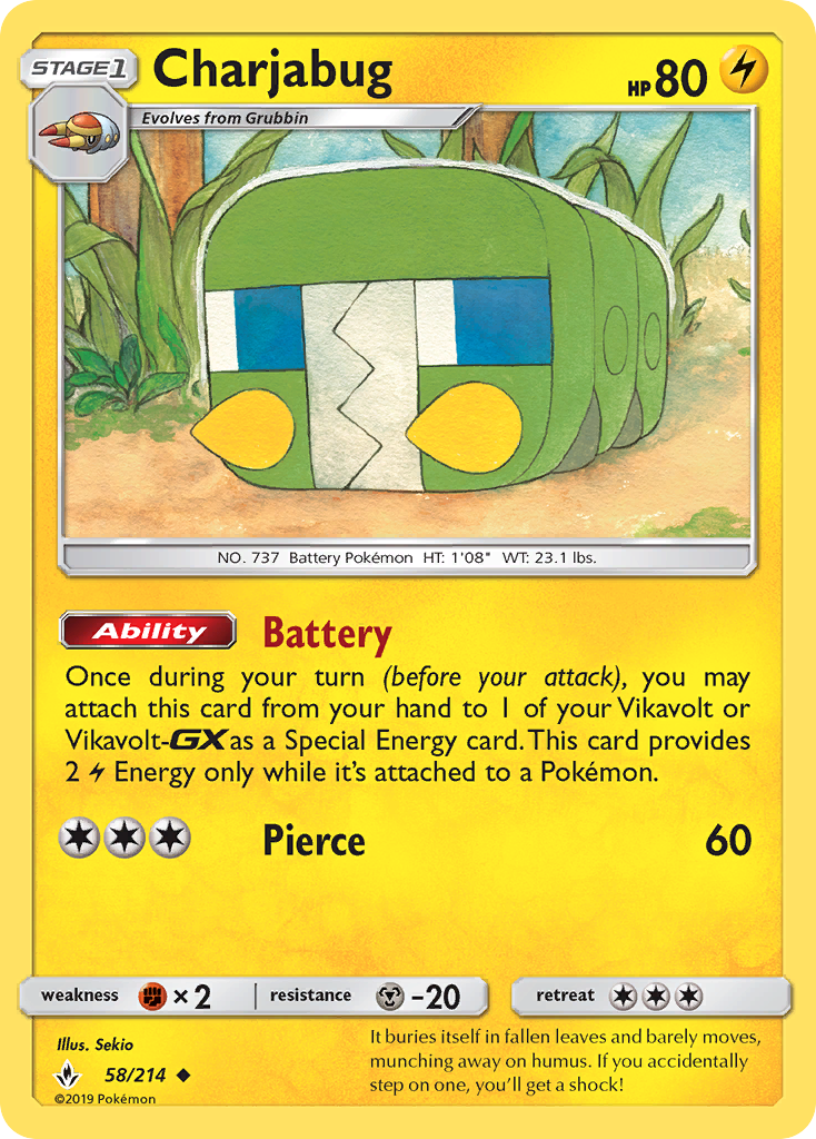 Charjabug (58/214) [Sun & Moon: Unbroken Bonds] | Exor Games Truro