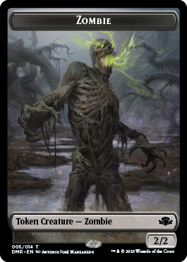 Zombie Token [Dominaria Remastered Tokens] | Exor Games Truro