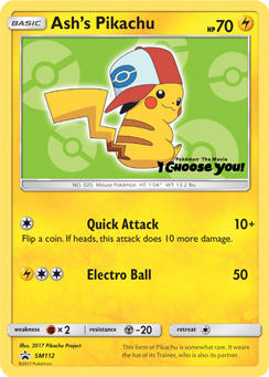 Ash's Pikachu (SM112) [Sun & Moon: Black Star Promos] | Exor Games Truro