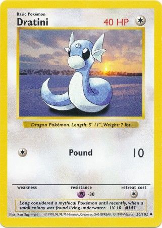 Dratini (26/102) [Base Set Shadowless Unlimited] | Exor Games Truro