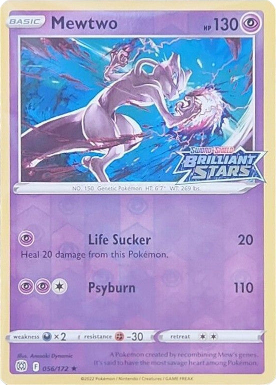 Mewtwo (056/172) (Brilliant Stars Stamped) [Sword & Shield: Brilliant Stars] | Exor Games Truro