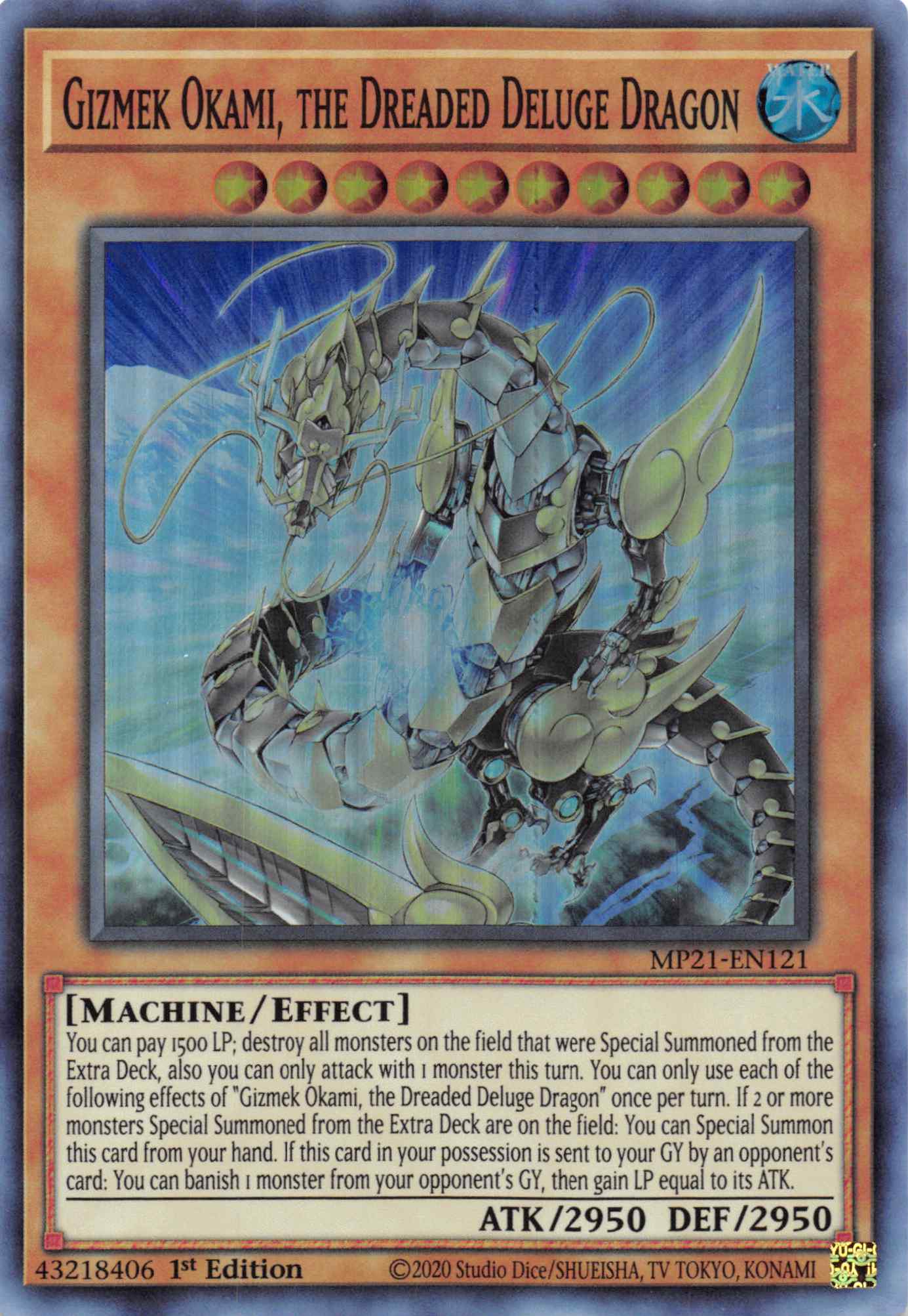 Gizmek Okami, the Dreaded Deluge Dragon [MP21-EN121] Super Rare | Exor Games Truro