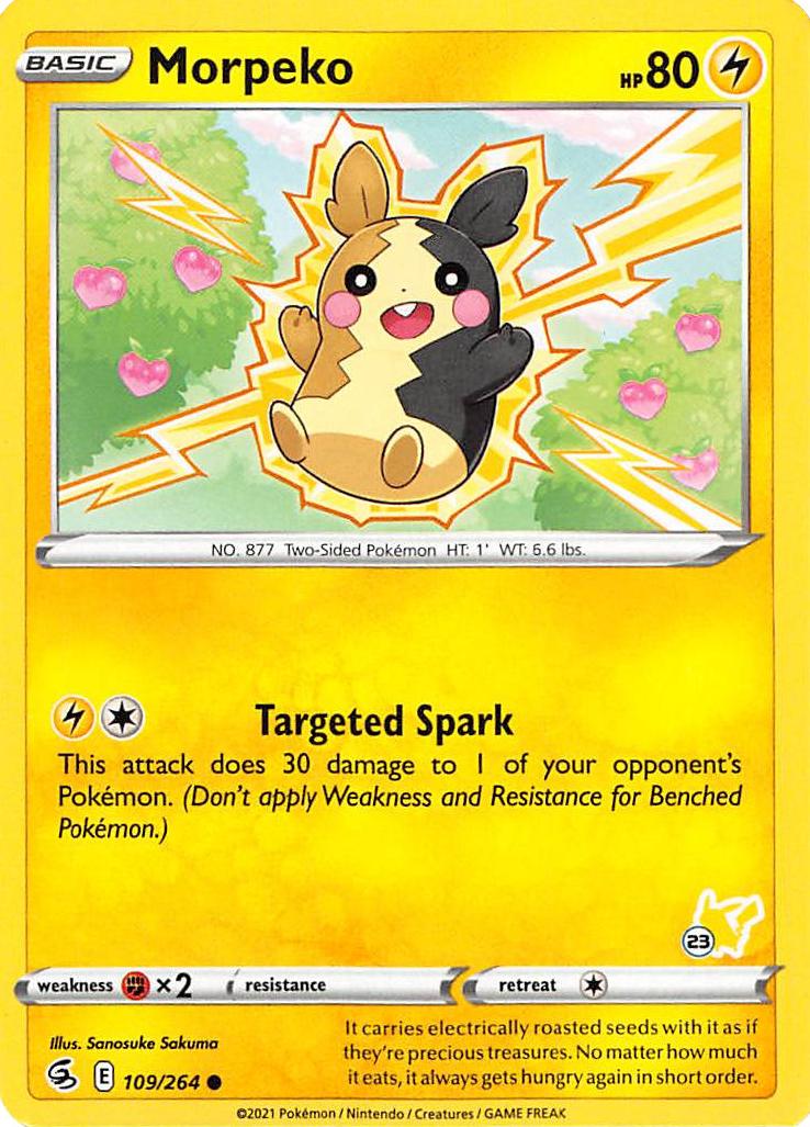 Morpeko (109/264) (Pikachu Stamp #23) [Battle Academy 2022] | Exor Games Truro