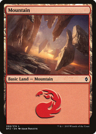 Mountain (268) [Battle for Zendikar] | Exor Games Truro