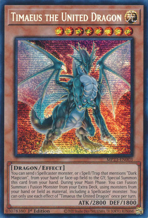 Timaeus the United Dragon [MP23-EN003] Prismatic Secret Rare | Exor Games Truro