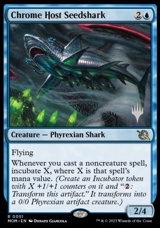 Chrome Host Seedshark (Promo Pack) [March of the Machine Promos] | Exor Games Truro