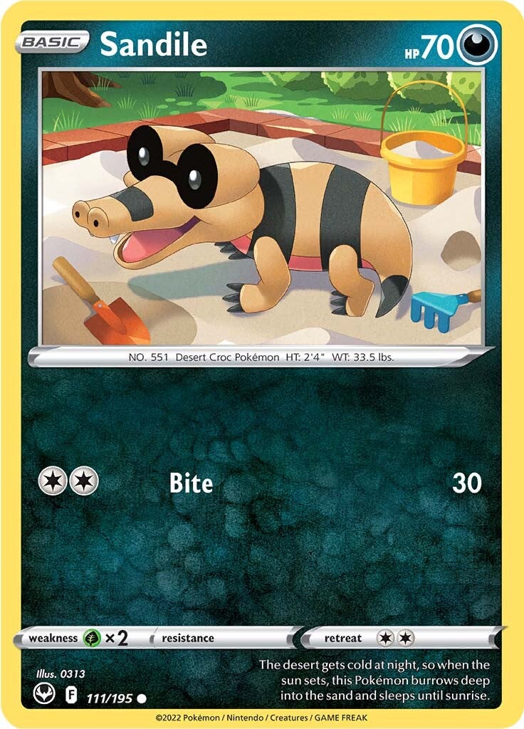 Sandile (111/195) [Sword & Shield: Silver Tempest] | Exor Games Truro