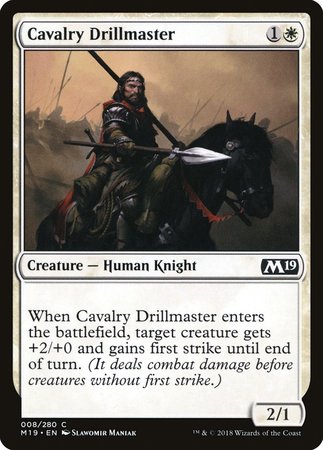 Cavalry Drillmaster [Core Set 2019] | Exor Games Truro
