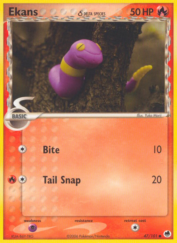 Ekans (47/101) (Delta Species) [EX: Dragon Frontiers] | Exor Games Truro