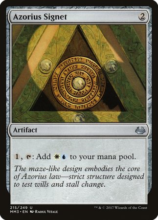 Azorius Signet [Modern Masters 2017] | Exor Games Truro