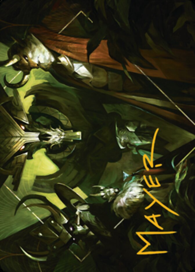 Meeting of the Five Art Card (Gold-Stamped Signature) [Streets of New Capenna Art Series] | Exor Games Truro