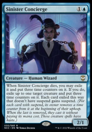 Sinister Concierge (Promo Pack) [Streets of New Capenna Commander Promos] | Exor Games Truro