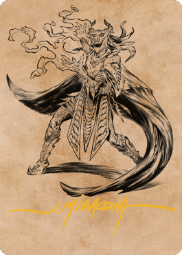 Livaan, Cultist of Tiamat Art Card (Gold-Stamped Signature) [Commander Legends: Battle for Baldur's Gate Art Series] | Exor Games Truro