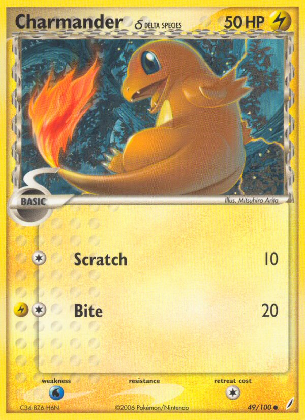 Charmander (49/100) (Delta Species) [EX: Crystal Guardians] | Exor Games Truro