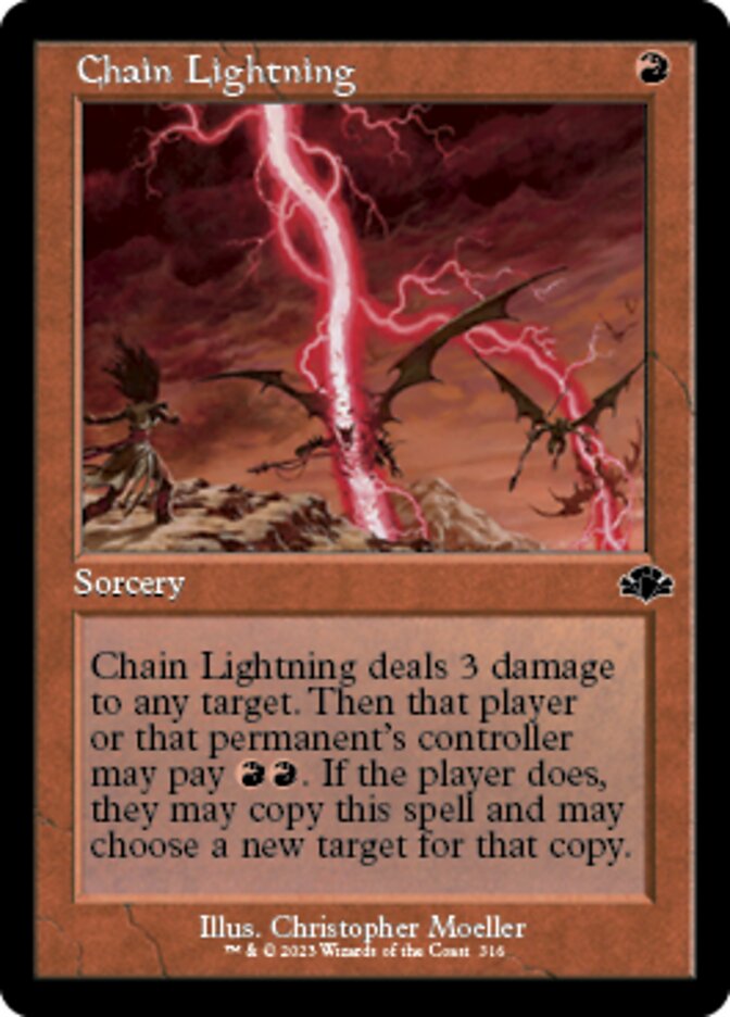 Chain Lightning (Retro) [Dominaria Remastered] | Exor Games Truro