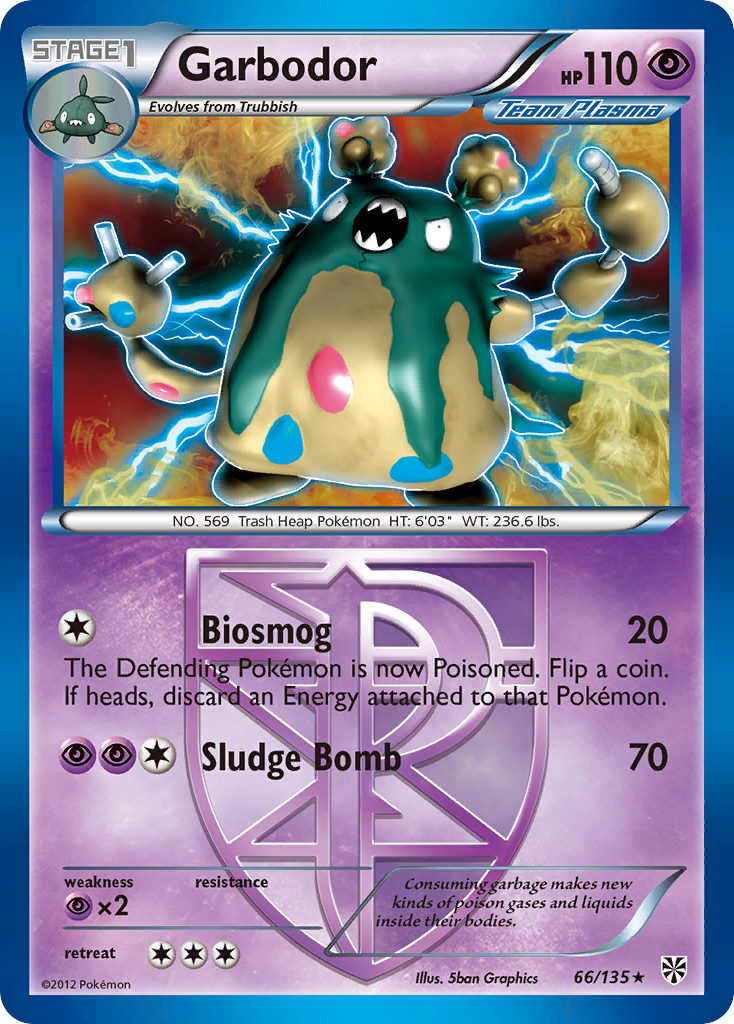 Garbodor (66/135) [Black & White: Plasma Storm] | Exor Games Truro