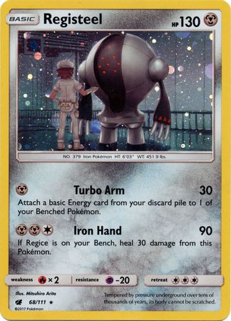 Registeel (68/111) (Cosmos Holo) [Sun & Moon: Crimson Invasion] | Exor Games Truro