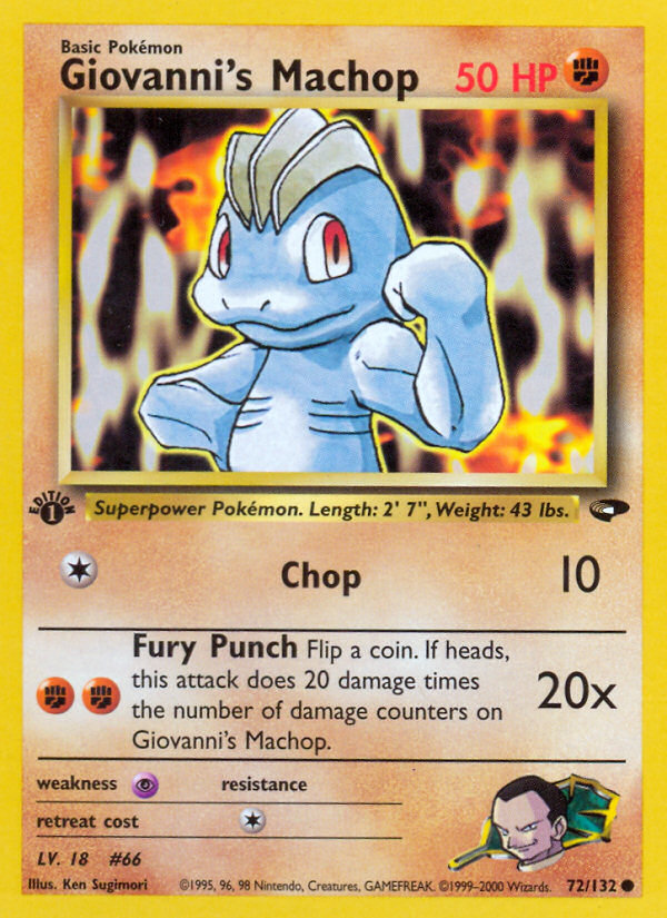 Giovanni's Machop (72/132) [Gym Challenge 1st Edition] | Exor Games Truro