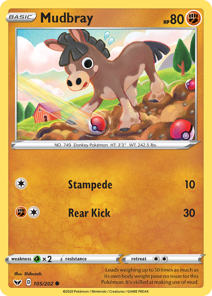 Mudbray (105/202) [Sword & Shield: Base Set] | Exor Games Truro