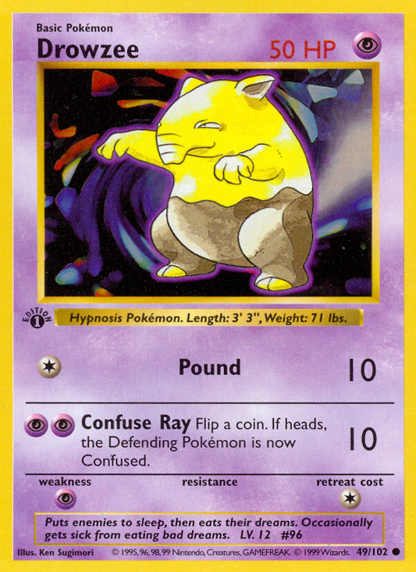 Drowzee (49/102) (Shadowless) [Base Set 1st Edition] | Exor Games Truro