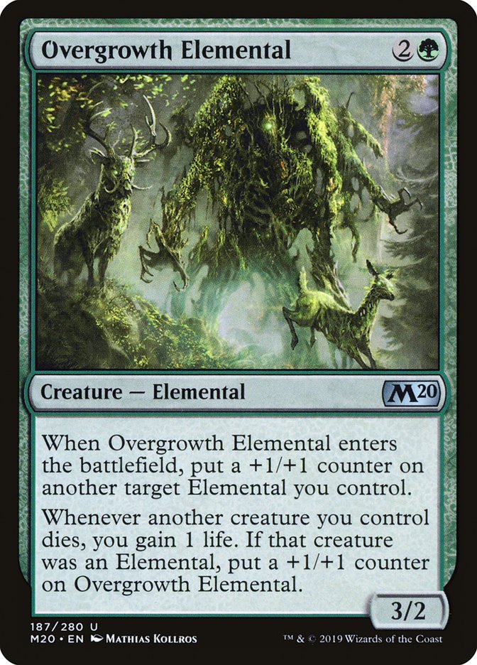 Overgrowth Elemental [Core Set 2020] | Exor Games Truro