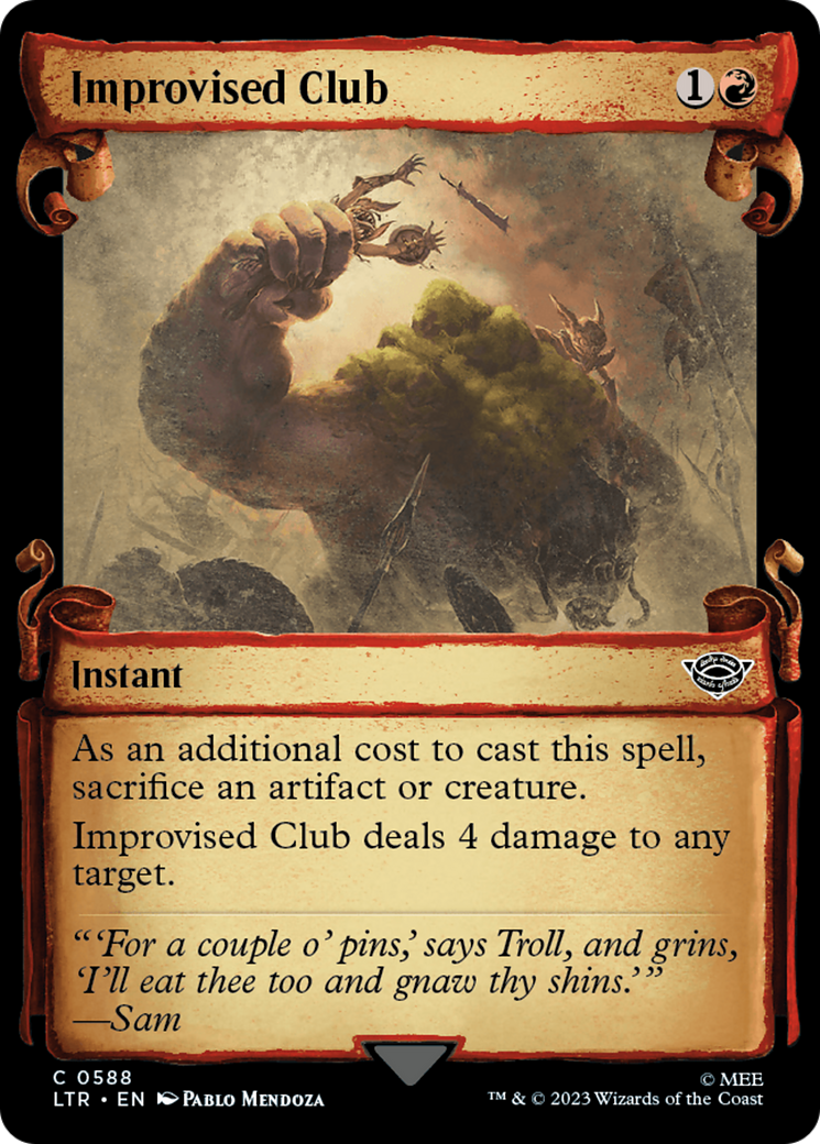 Improvised Club [The Lord of the Rings: Tales of Middle-Earth Showcase Scrolls] | Exor Games Truro