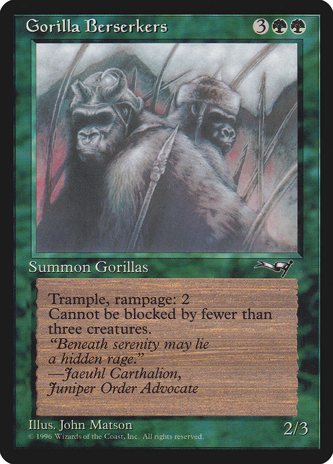 Gorilla Berserkers (Mouths Closed) [Alliances] | Exor Games Truro