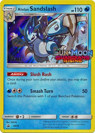 Alolan Sandslash (SM18) (Staff Prerelease Promo) [Sun & Moon: Black Star Promos] | Exor Games Truro