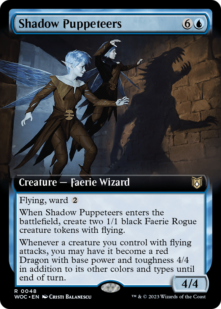 Shadow Puppeteers (Extended Art) [Wilds of Eldraine Commander] | Exor Games Truro