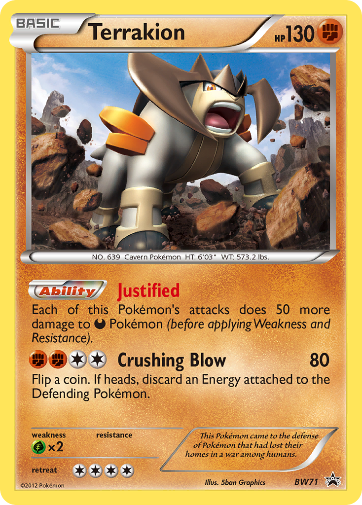 Terrakion (BW71) [Black & White: Black Star Promos] | Exor Games Truro