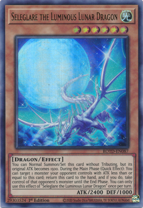 Seleglare the Luminous Lunar Dragon [ROTD-EN087] Ultra Rare | Exor Games Truro