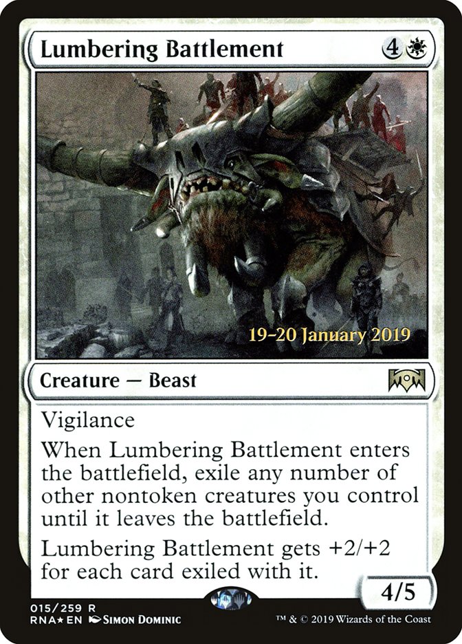 Lumbering Battlement [Ravnica Allegiance Prerelease Promos] | Exor Games Truro