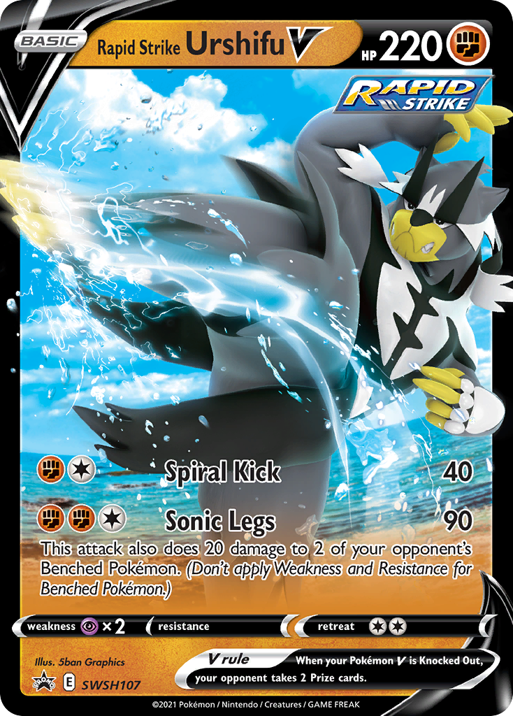 Rapid Strike Urshifu V (SWSH107) [Sword & Shield: Black Star Promos] | Exor Games Truro