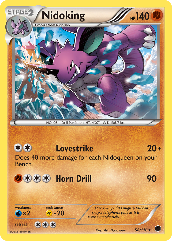 Nidoking (58/116) [Black & White: Plasma Freeze] | Exor Games Truro