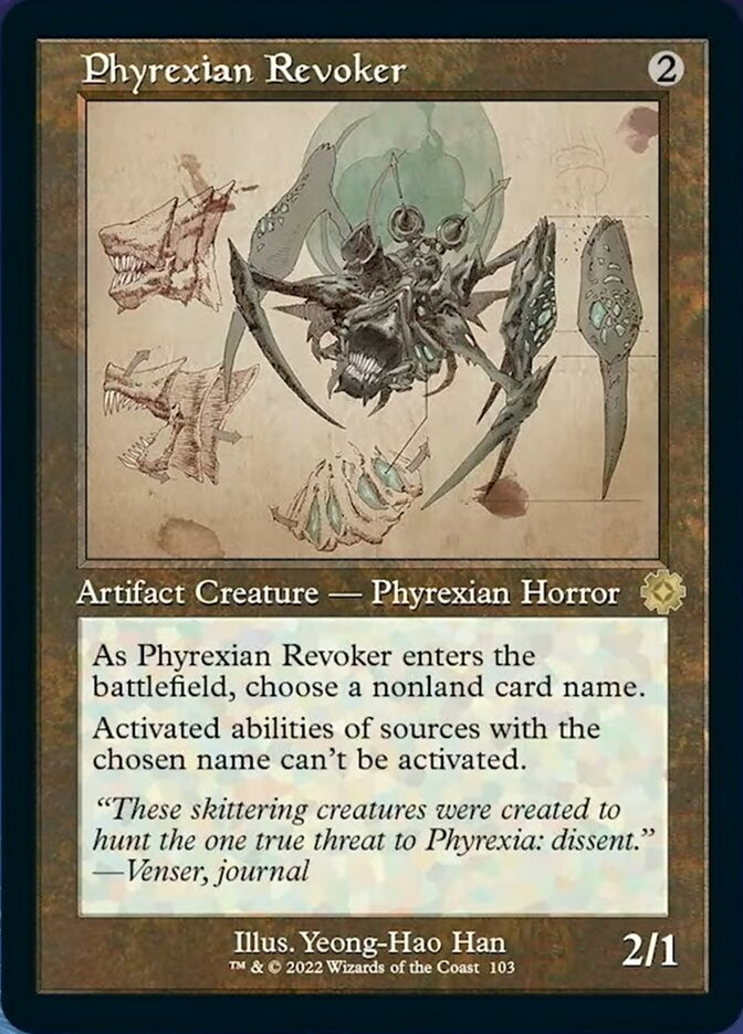 Phyrexian Revoker (Retro Schematic) [The Brothers' War Retro Artifacts] | Exor Games Truro