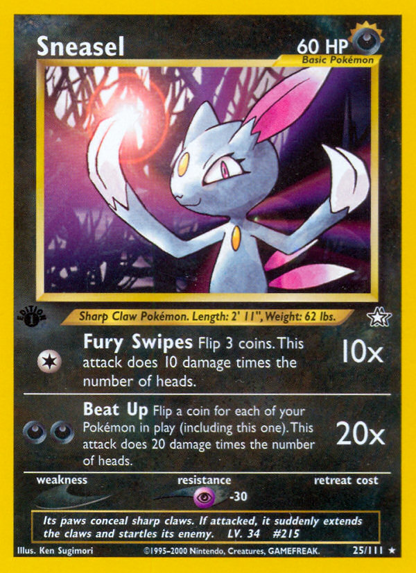 Sneasel (25/111) [Neo Genesis 1st Edition] | Exor Games Truro