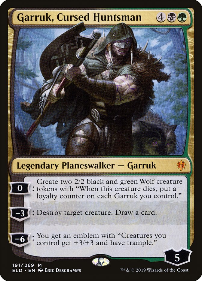 Garruk, Cursed Huntsman [Throne of Eldraine] | Exor Games Truro