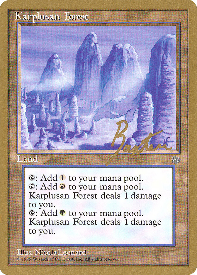 Karplusan Forest (George Baxter) [Pro Tour Collector Set] | Exor Games Truro