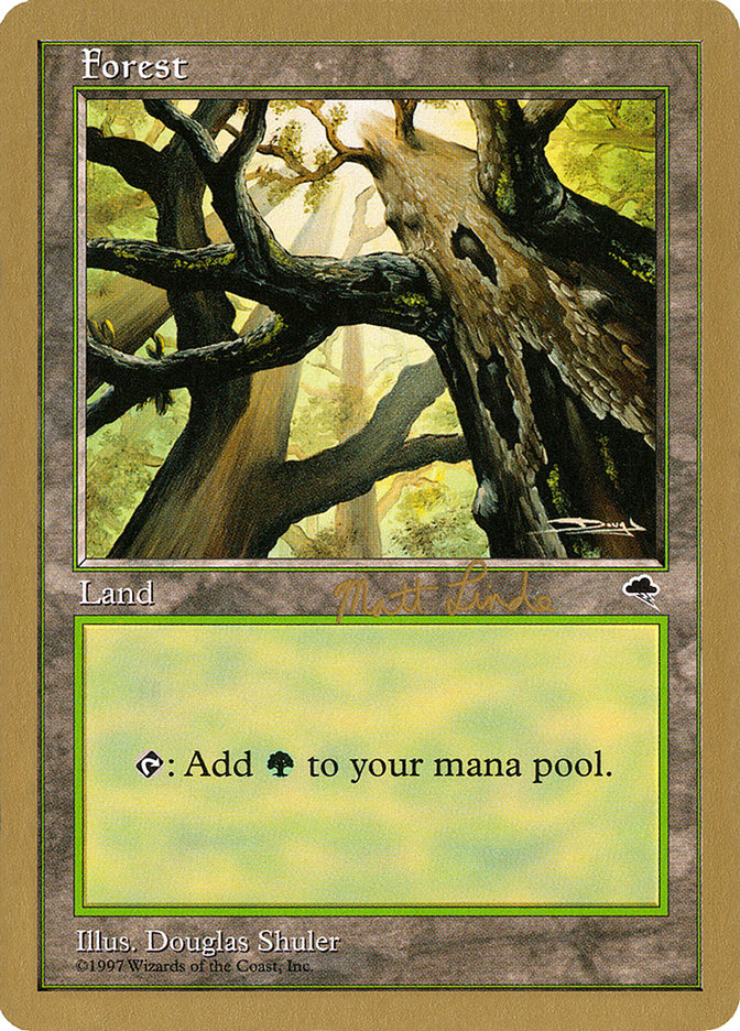 Forest (ml347a) (Matt Linde) [World Championship Decks 1999] | Exor Games Truro