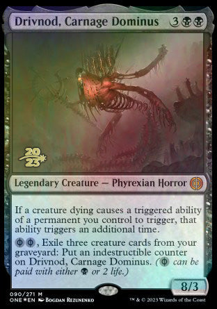 Drivnod, Carnage Dominus [Phyrexia: All Will Be One Prerelease Promos] | Exor Games Truro