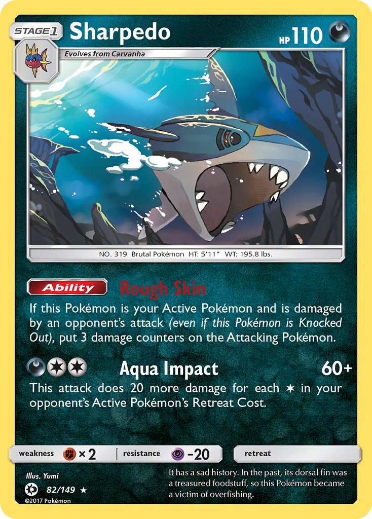 Sharpedo (82/149) (Cosmos Holo) (Blister Exclusive) [Sun & Moon: Base Set] | Exor Games Truro