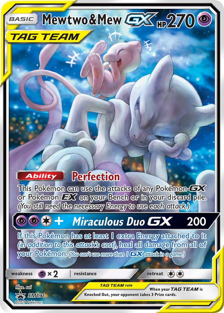 Mewtwo & Mew GX (SM191) [Sun & Moon: Black Star Promos] | Exor Games Truro