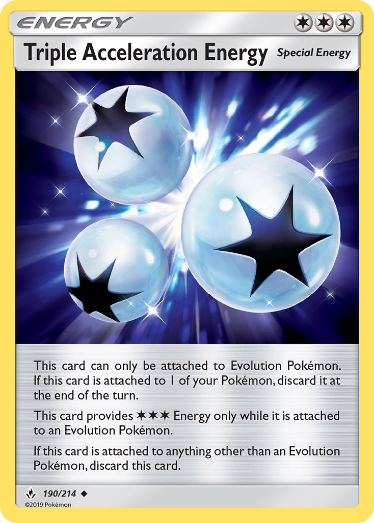Triple Acceleration Energy (190/214) [Sun & Moon: Unbroken Bonds] | Exor Games Truro